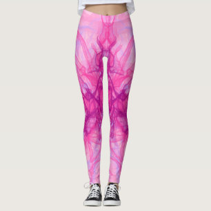 ROSA ROKE - Modern och abstrakt Fractal Art - Leggings