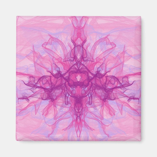 ROSA ROKE - Modern och abstrakt Fractal Art - Magnet (Framsidan)