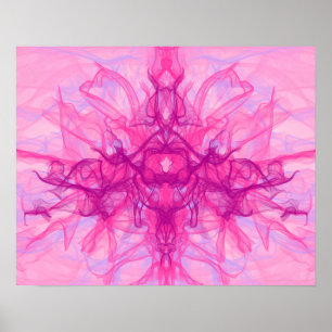 ROSA ROKE - Modern och abstrakt Fractal Art - Poster