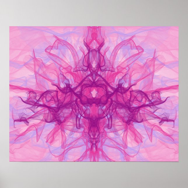 ROSA ROKE - Modern och abstrakt Fractal Art - Poster (Framsidan)