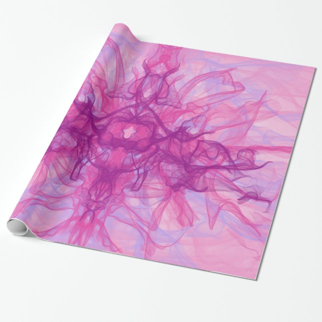 ROSA ROKE - Modern och abstrakt Fractal Art - Presentpapper (Utrullad)