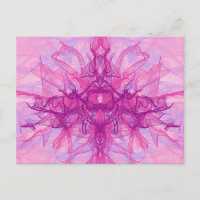 ROSA ROKE - Modern och abstrakt Fractal Art - Vykort (Framsida)