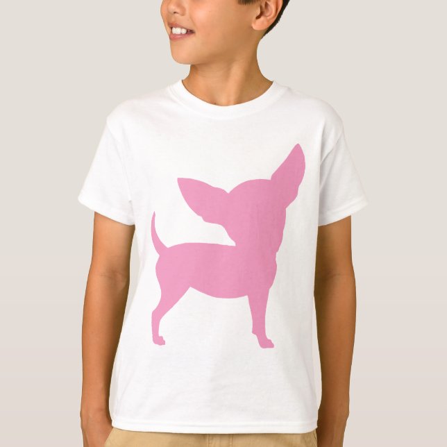 Rosa rolig Chihuahua T-shirt (Framsida)