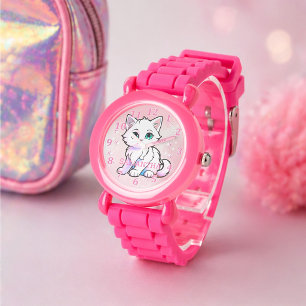 Rosa Roliga Kittel Design Barnkläder Armbandsur