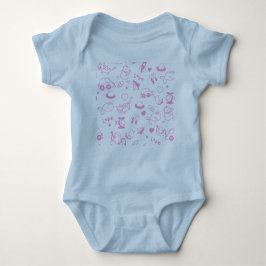 Rosa Roligt Baby T-Shirt