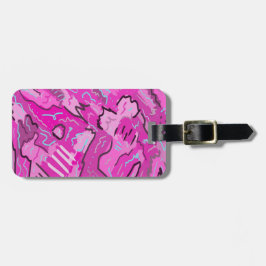 Rosa! Roligt med Abstrakt Art Bagagebricka