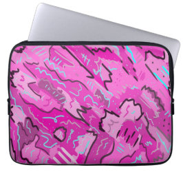 Rosa! Roligt med Abstrakt Art Laptop Fodral
