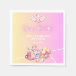 Rosa Roligt Pickleball 30års födelsedag Party Pappersservett