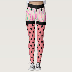 Rosa Roligt Trendig Kort Se lagning Leggings