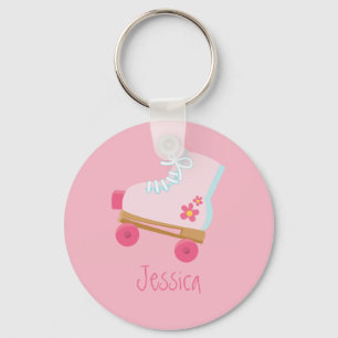 Rosa Rollerskates Keychain Nyckelring
