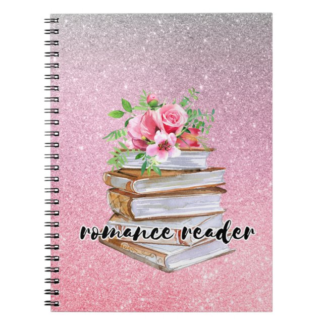Rosa Romantik Reader Anteckningsbok (Framsidan)