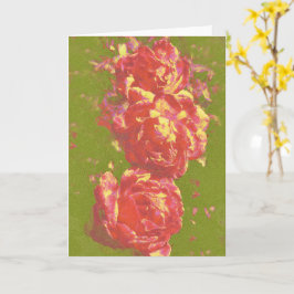 Rosa ros Abstrakt Art Note-kort Kort