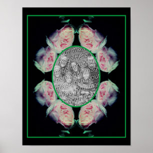 Rosa ros Abstrakt Ram Lägg till ditt foto Poster