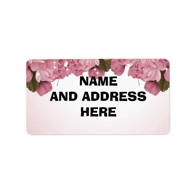 ROSA ROS ADRESSETIKETTER (Framsidan)