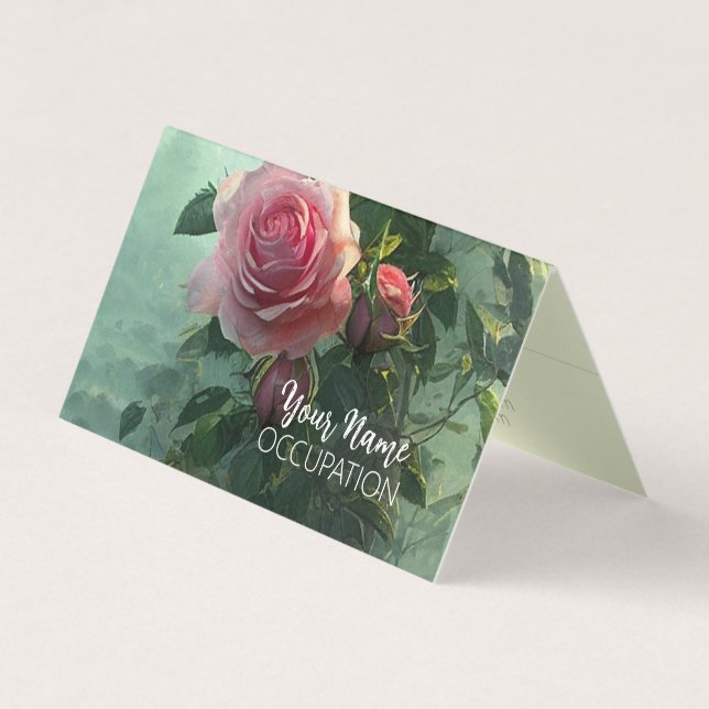 ROSA ROS - AFFÄRSKORTET VISITKORT (Framsida)