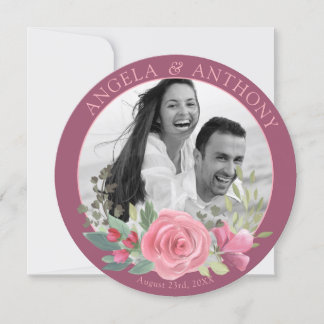 Rosa ros-andefoto i Bröllop spara datum