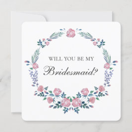 Rosa ros andetag. Kommer du att bli min brud? Inbjudningar