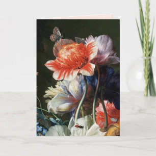 ROSA ROS, ANEMON OCH BUTTERFLY Valentine Day Helgkort