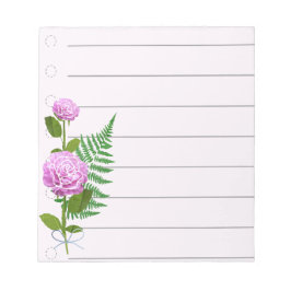 Rosa ros Anteckningsblock