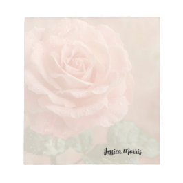 Rosa ros anteckningsblock