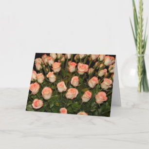 Rosa ros-anteckningskort kort