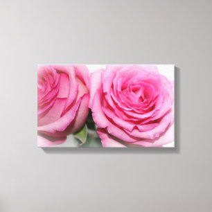 Rosa ros Arbetsytans figursättning Canvastryck