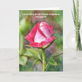 Rosa ros Art Bibelns versionsstyrka Kort