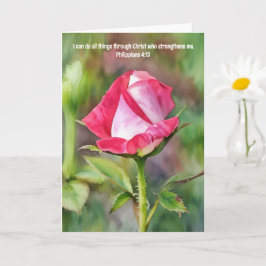 Rosa ros Art Bibelns versionsstyrka Kort