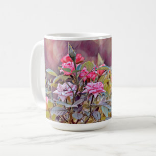 rosa ros Art Flower Mugg Kopp