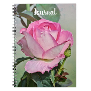 Rosa ros Art Journal bärbar dator Anteckningsbok