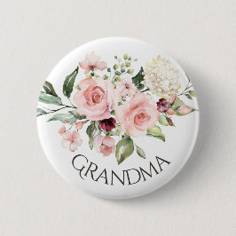 Rosa ros Baby Shower Button Grandma Button Knapp