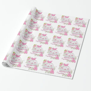 Rosa ros baby shower presentpapper