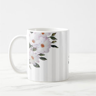 Rosa ros Ballerina Watercolor Illustration Kaffemugg