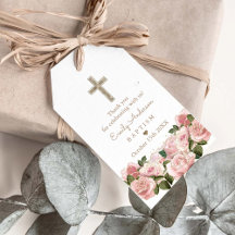  Rosa ros Baptism Christening Tack