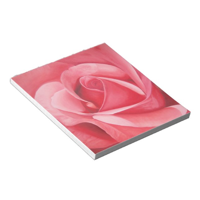 Rosa ros bärbar dator anteckningsblock (Vinklad)