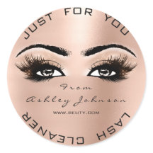 Rosa ros Beauty Glitter Peach Lash Makeup Cleaner