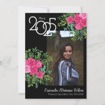 Rosa ros Black Photo Studenten meddelande