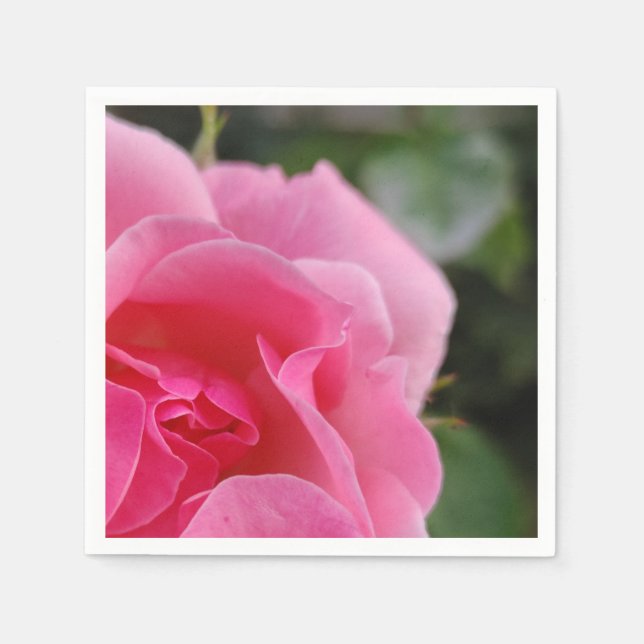 Rosa ros bläckfisk pappersservett (Framsidan)