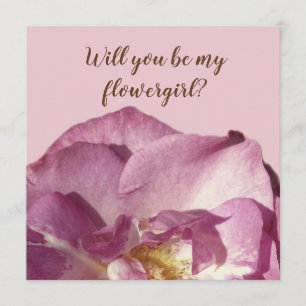 Rosa ros, blir du mitt blomsterkort? inbjudningar