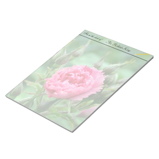 Rosa ros blomma, florfoto. anteckningsblock (Vinklad)