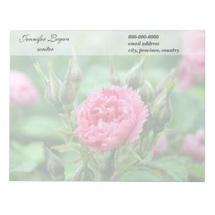 Rosa ros blomma, florfoto. anteckningsblock