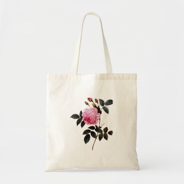 Rosa ros blomma, Pierre Joseph Redouté Tygkasse (Framsidan)