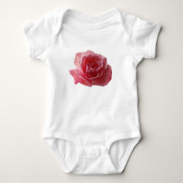 Rosa ros-blomman Blommar Baby Bodykosten T Shirt