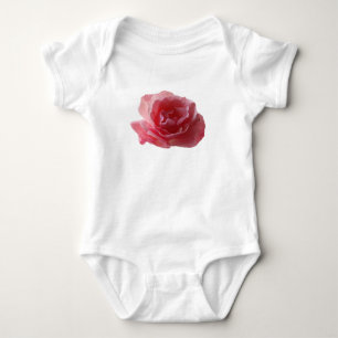 Rosa ros-blomman Blommar Baby Bodykosten T Shirt