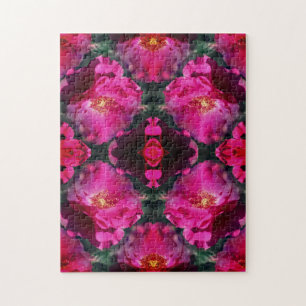 Rosa ros Blommigt Abstrakt Art Pussel