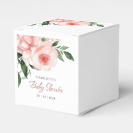  Rosa ros Blommigt Baby Shower Presentaskar