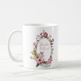 Rosa ros  Blommigt Bridesmaid Coffee Mugg