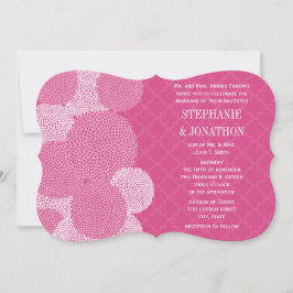 Rosa ros Blommigt Chrysanthemum Bröllop Inbjudningar