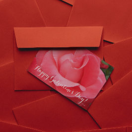 Rosa ros Blommigt Galentins dag Helgkort