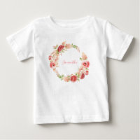 Rosa ros Blommigt Greenery Girl